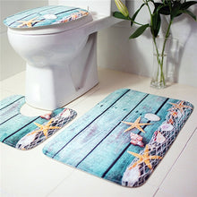 Load image into Gallery viewer, 3 pièces/ensemble tapis de salle de bain ensemble flanelle anti-dérapant cuisine tapis de bain tapis salle de bain tapis de toilette lavable Tapete Banheiro