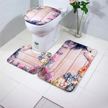 Load image into Gallery viewer, 3 pièces/ensemble tapis de salle de bain ensemble flanelle anti-dérapant cuisine tapis de bain tapis salle de bain tapis de toilette lavable Tapete Banheiro