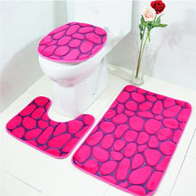 Load image into Gallery viewer, 3 pièces/ensemble tapis de salle de bain ensemble flanelle anti-dérapant cuisine tapis de bain tapis salle de bain tapis de toilette lavable Tapete Banheiro