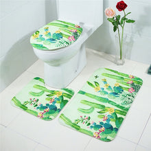 Load image into Gallery viewer, 3 pièces/ensemble tapis de salle de bain ensemble flanelle anti-dérapant cuisine tapis de bain tapis salle de bain tapis de toilette lavable Tapete Banheiro