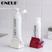 Load image into Gallery viewer, ONEUP Multifunctional Toothpaste Tube Press Squeezer Plastic Toothpaste Dispenser Tooth Paste Holder Bathroom Accessories Set

