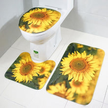 Load image into Gallery viewer, 3 pièces/ensemble tapis de salle de bain ensemble flanelle anti-dérapant cuisine tapis de bain tapis salle de bain tapis de toilette lavable Tapete Banheiro
