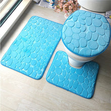 Load image into Gallery viewer, 3 pièces/ensemble tapis de salle de bain ensemble flanelle anti-dérapant cuisine tapis de bain tapis salle de bain tapis de toilette lavable Tapete Banheiro
