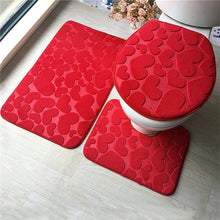 Load image into Gallery viewer, 3 pièces/ensemble tapis de salle de bain ensemble flanelle anti-dérapant cuisine tapis de bain tapis salle de bain tapis de toilette lavable Tapete Banheiro
