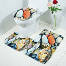 Load image into Gallery viewer, 3 pièces/ensemble tapis de salle de bain ensemble flanelle anti-dérapant cuisine tapis de bain tapis salle de bain tapis de toilette lavable Tapete Banheiro
