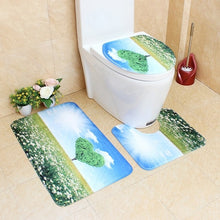 Load image into Gallery viewer, 3 pièces/ensemble tapis de salle de bain ensemble flanelle anti-dérapant cuisine tapis de bain tapis salle de bain tapis de toilette lavable Tapete Banheiro
